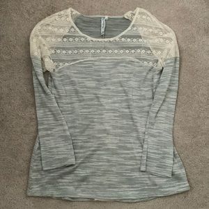 Gray and Lace Shirt